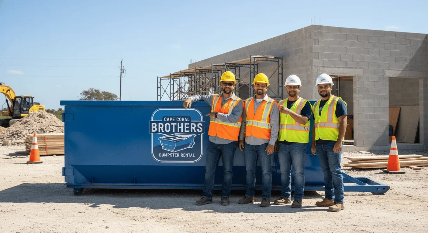 The Cape Coral Brothers Dumpster Rental team, proudly serving Estero, FL